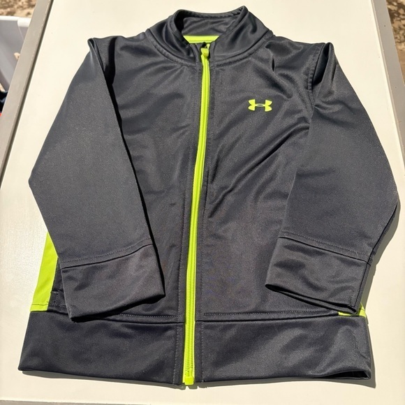 Under Armour Gray And Neon Green Jacket Size 3T - Picture 1 of 6